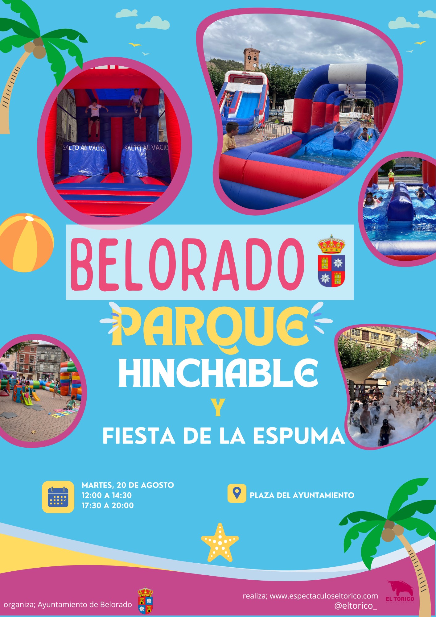 PARQUE HINCHABLE  Y FIESTA DE LA ESPUMA